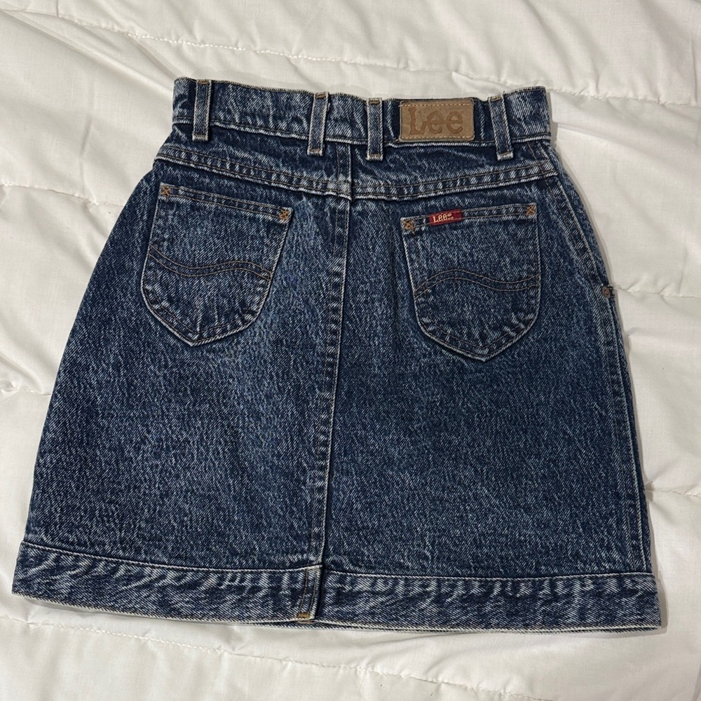 Vintage Lee Denim Acid Wash Skirt - Picture 3 of 5